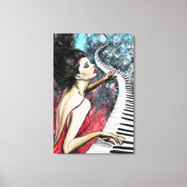 Piano Woman Canvas Print (Front)