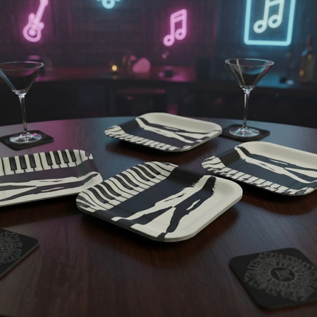 Piano Woman Paper Plate (Creator Uploaded)