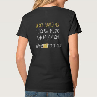 Pianos For Peace Women's V-Neck Black T-Shirt