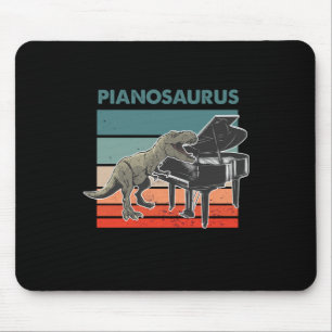 Pianosaurus Dinosaur Retro Grand Piano Player Pian Mouse Mat