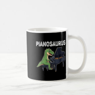Pianosaurus Funny Dinosaur Playing Piano Kids Musi Coffee Mug