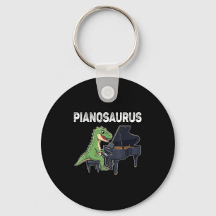 Pianosaurus Funny Dinosaur Playing Piano Kids Musi Key Ring