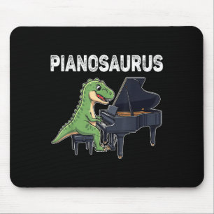 Pianosaurus Funny Dinosaur Playing Piano Kids Musi Mouse Mat