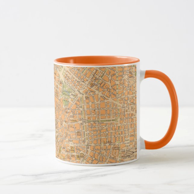 Pianta di Milano - Map of Milan, Italy Mug (Right)