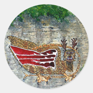 Piasa Bird Illinois Native American Legend Classic Round Sticker