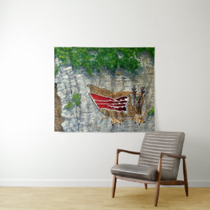 Piasa Bird Illinois Native American Legend Tapestry