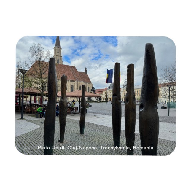 Piata Unirii, Cluj-Napoca, Romania, on a Magnet (Horizontal)