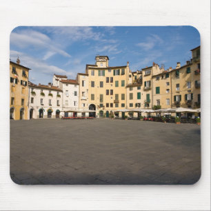 Piazza Anfiteatro square in Lucca - Tuscany, Italy Mouse Mat