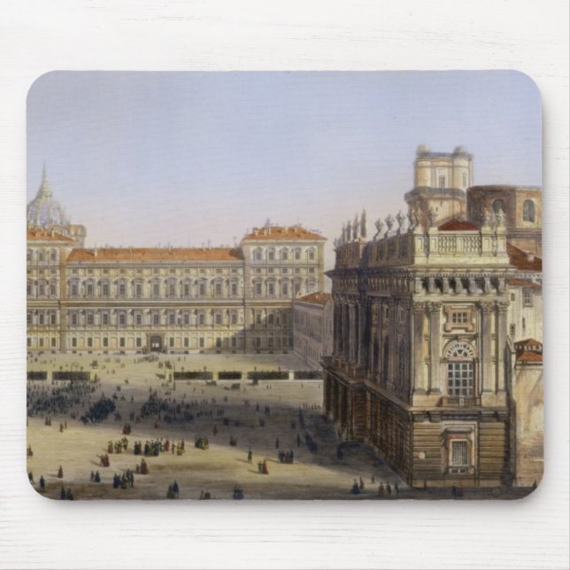 Piazza Castello, Turin, engraved by F. Citterio (c Mouse Mat (Front)