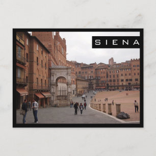 Piazza del Campo, Siena black frame postcard