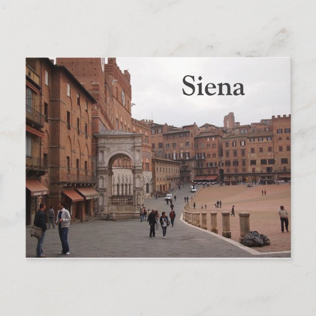 Piazza del Campo, Siena text postcard (Front)