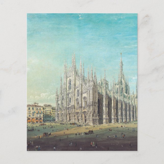 Piazza del Duomo in Milan by Carlo Bossoli   (Front)