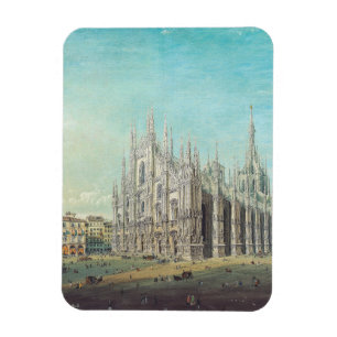 Piazza del Duomo in Milan by Carlo Bossoli   Magnet