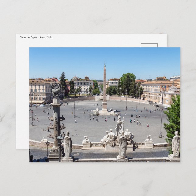 Piazza del Popolo - Rome, Italy Postcard (Front/Back)