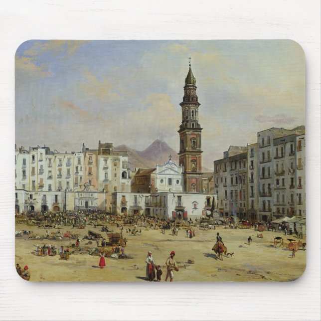 Piazza Mazaniello, Naples Mouse Mat (Front)