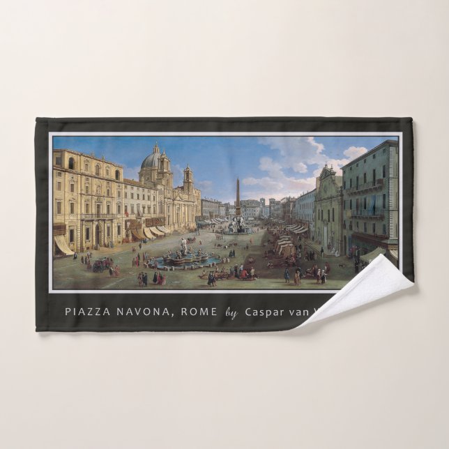 Piazza Navona, Rome art hand towel (Hand Towel)