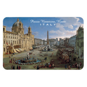Piazza Navona, Rome custom art magnet