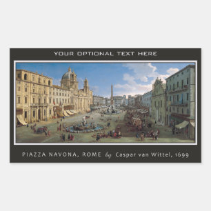 Piazza Navona, Rome custom art stickers