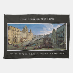 Piazza Navona, Rome custom hand towel
