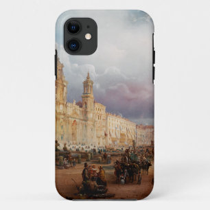 Piazza Navona Rome Market 1850s Art iPhone 11 Case