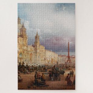 Piazza Navona Rome Market 1850s Art Jigsaw Puzzle