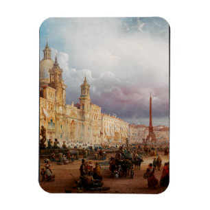 Piazza Navona Rome Market 1850s Art Magnet