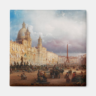 Piazza Navona Rome Market 1850s Art Magnet