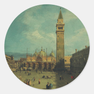 Piazza San Marco by Canaletto Classic Round Sticker