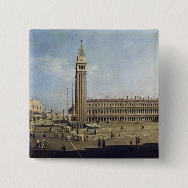 Piazza San Marco, Venice 15 Cm Square Badge (Front)