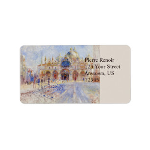 Piazza San Marco Venice by Pierre-Auguste Renoir Label