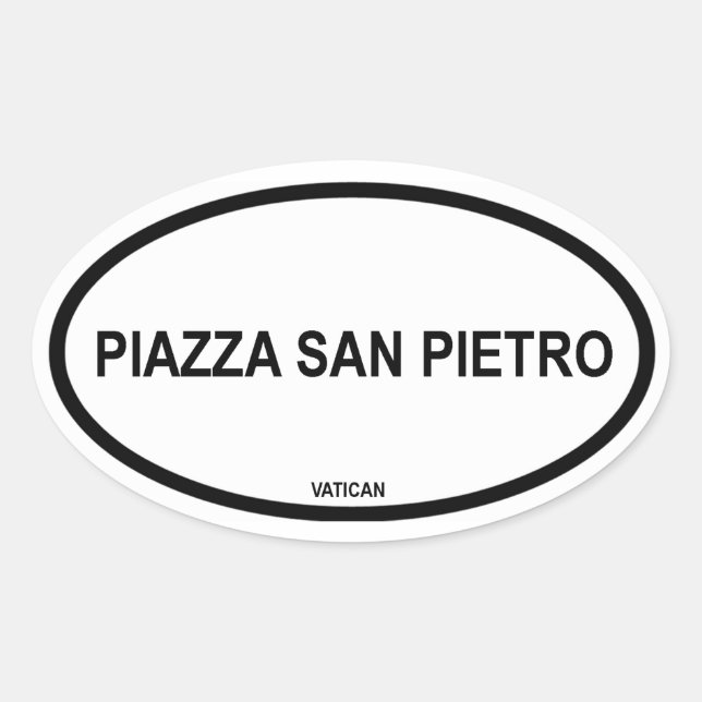 PIAZZA SAN PIETRO OVAL STICKER (Front)