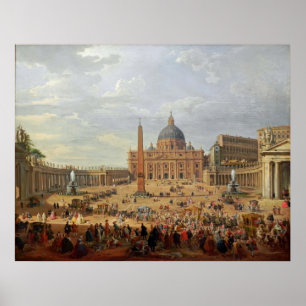 Piazza San Pietro Roma Giovanni Paola Panini Rome Poster