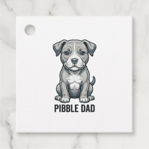 Pibble Dad Vintage Engraving Dog Shirt Design_1 Favour Tags