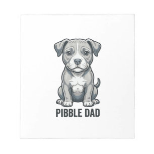 Pibble Dad Vintage Engraving Dog Shirt Design_1 Notepad