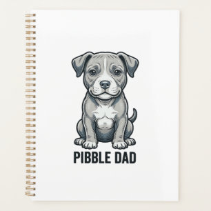 Pibble Dad Vintage Engraving Dog Shirt Design_1 Planner