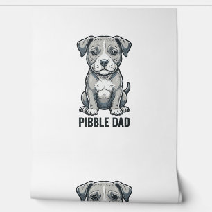 Pibble Dad Vintage Engraving Dog Shirt Design_1 Wallpaper