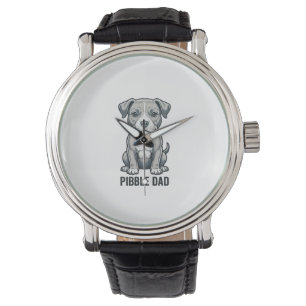 Pibble Dad Vintage Engraving Dog Shirt Design_1 Watch