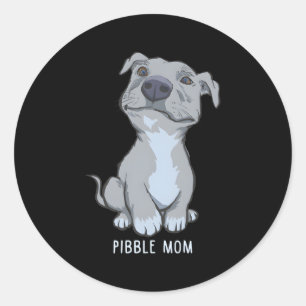 Pibble Mum Pittie Love Pitbull Classic Round Sticker