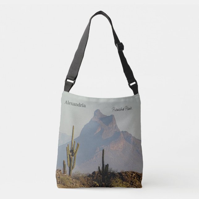 Picacho Peak Arizona Southwest Desert Mountain Crossbody Bag (Front)
