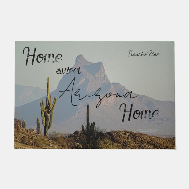 Picacho Peak Arizona Southwest Desert Mountain Doormat (Front)