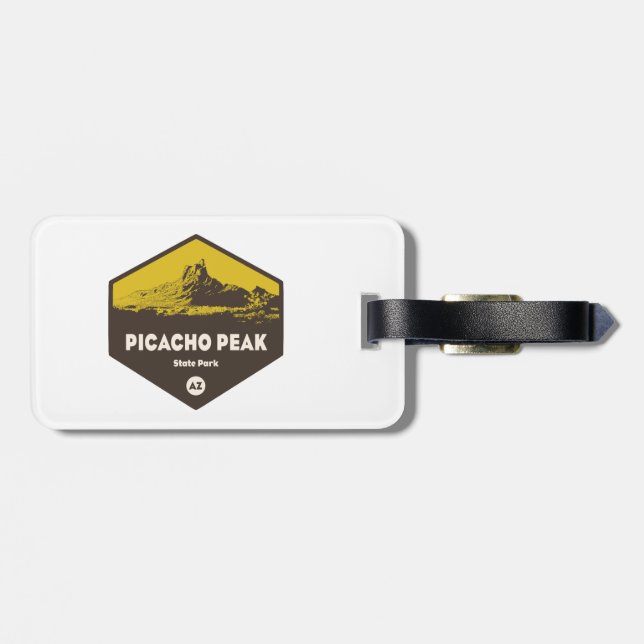 Picacho Peak State Park Arizona Luggage Tag (Back Horizontal)