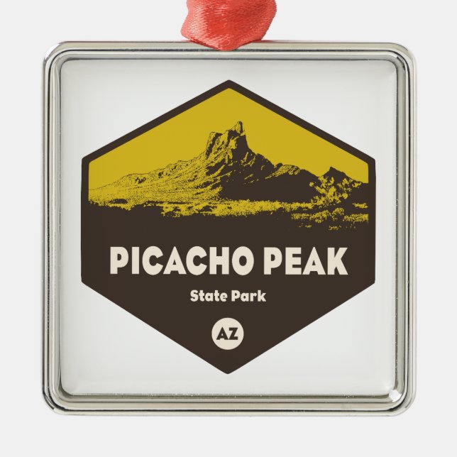 Picacho Peak State Park Arizona Metal Tree Decoration (Front)