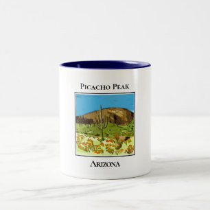 Picacho Peak State Park, Arizona Two-Tone Coffee Mug