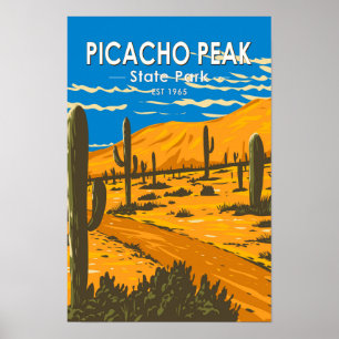 Picacho Peak State Park Arizona Vintage Poster