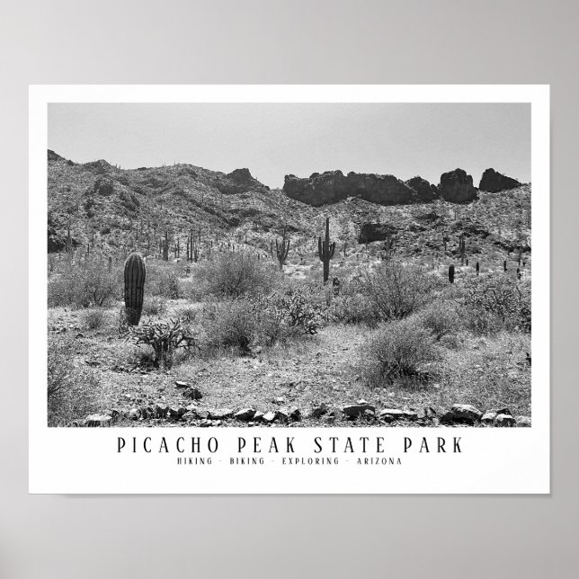 Picacho Peak State Park Keepsake Arizona Artwork Poster (Front)