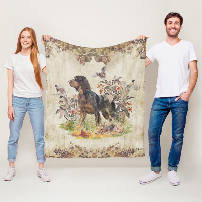 Picardy Spaniel , Bird hunting    Fleece Blanket (In Situ)
