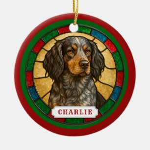 Picardy Spaniel Dog Ceramic Circle Ornament