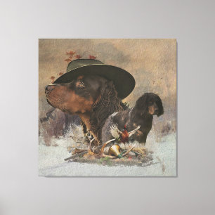 Picardy Spaniel , Hunting Season   Canvas Print