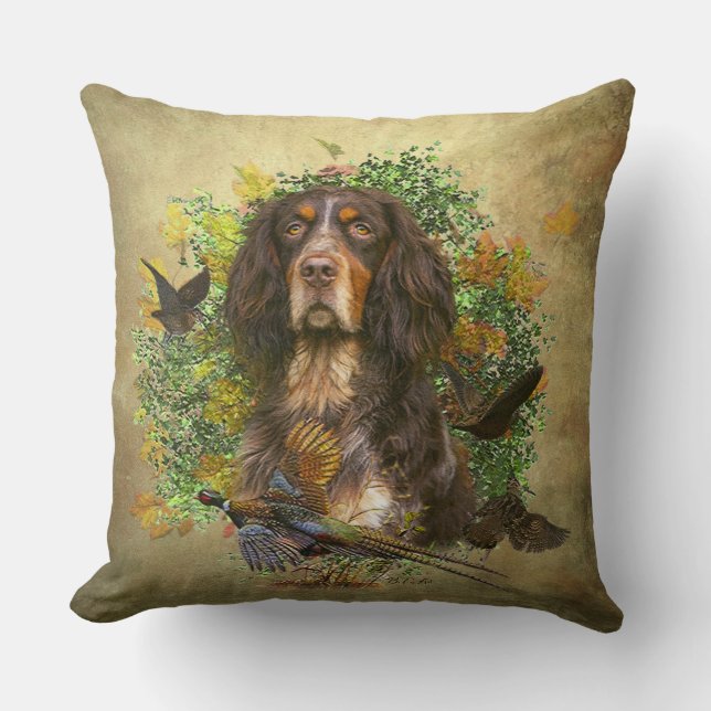 Picardy Spaniel , Hunting season  Cushion (Front)
