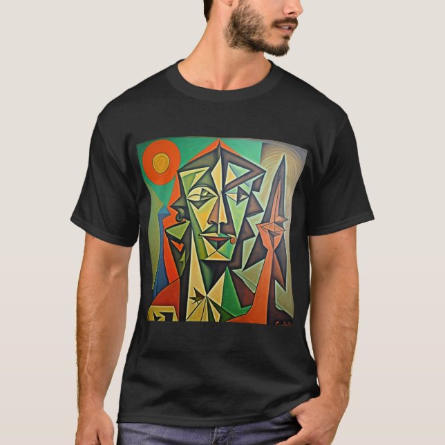 Picasso abstract art man design T-Shirt (Front)